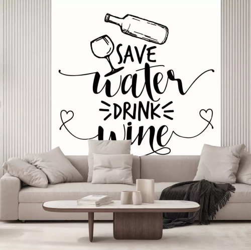 Sticker Lustige Aufschrift zum Thema Wein trinken