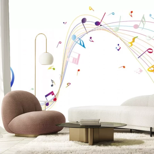 Sticker Noten Violinschlüssel in verschiedenen Farben