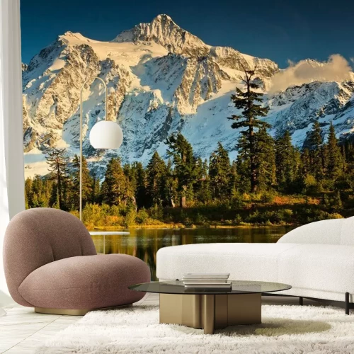 Fototapete Schnee auf den Bergen