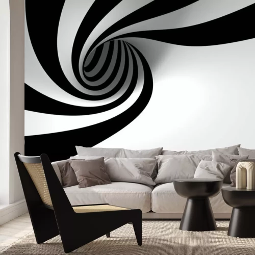 Fototapete Spirale schwarz-weiß