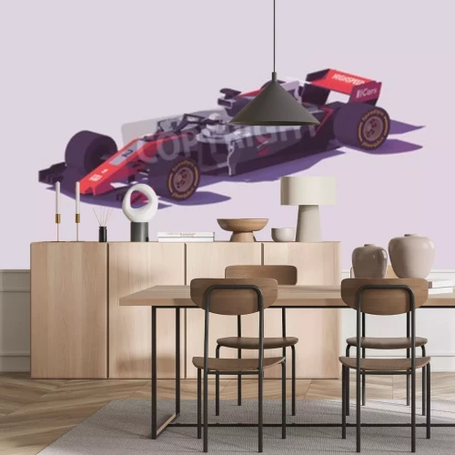 Sticker Vector Low Poly Formel Rennwagen