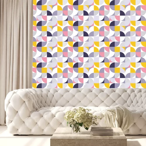 Tapete Geometrisches skandinavisches Design mit Kreisen