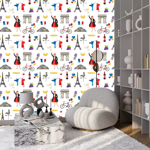 Tapete Frankreich nahtloses Muster.