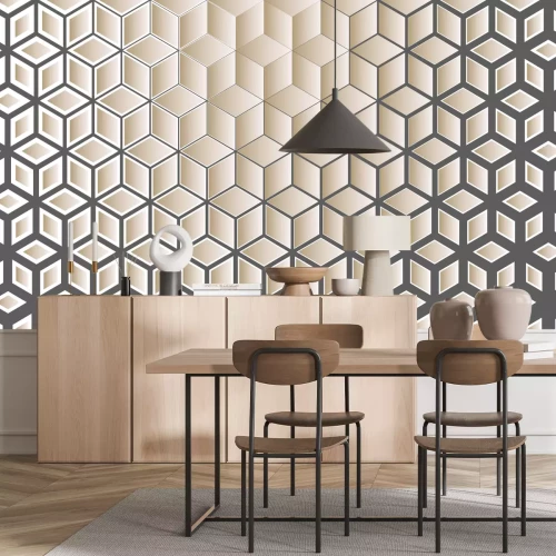 Fototapete Geometrische Ombre-Würfel