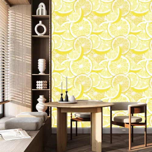 Tapete Zitronen in ihrer Schale aus nächster Nähe