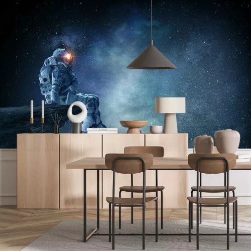 Fototapete Astronaut am Felsen