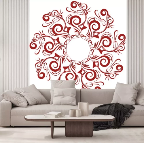 Sticker Vivid Radiant und Curly Rosette Design