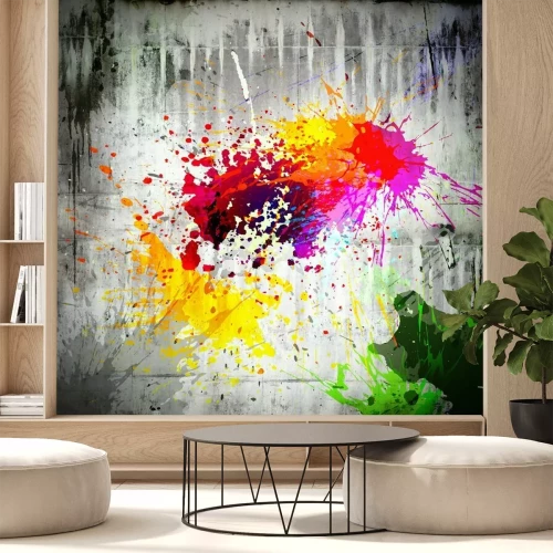 Fototapete Farbflecken an der Wand
