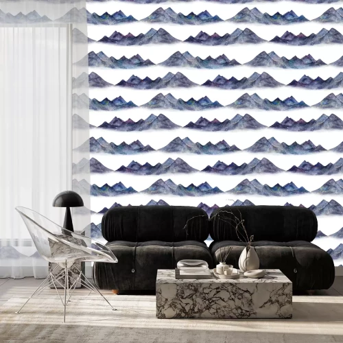 Tapete Berge im Nebel