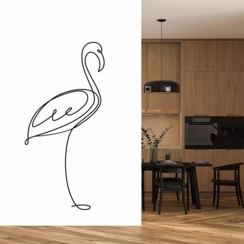 Sticker Flamingo line art