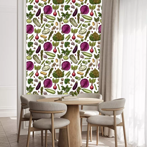Tapete Grünes und violettes Gemüse