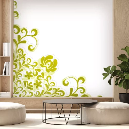 Sticker Weiche grüne floral background