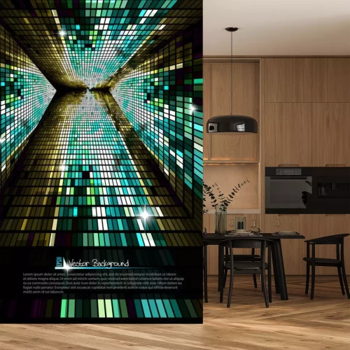 Sticker Mosaic Tunnel. Vektor-Illustration.