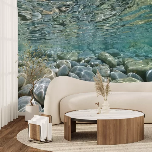 Fototapete Steine unter Wasser 3D