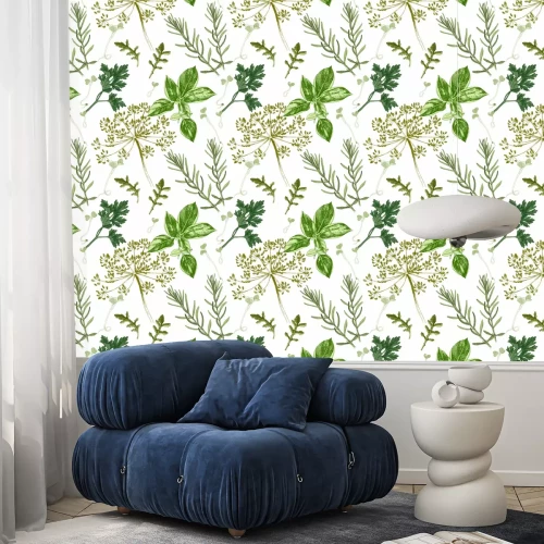 Tapete Kräuter direkt aus dem Garten