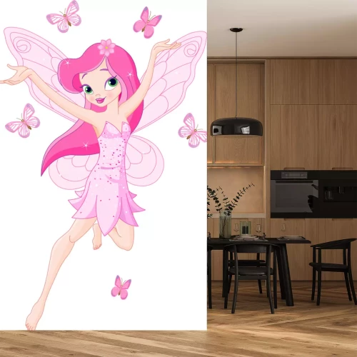 Sticker Nette rosa Frühlingsfee