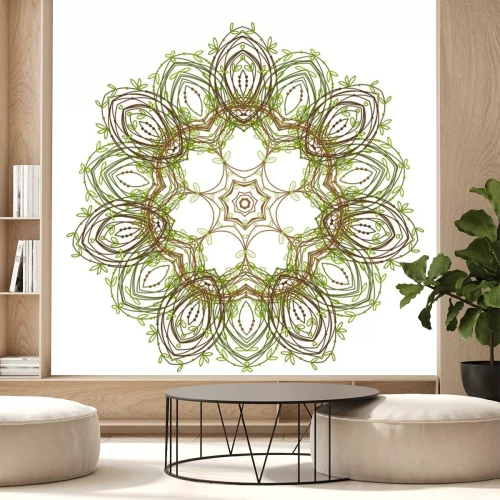 Sticker Grünes Blatt Muster für Ihr Design