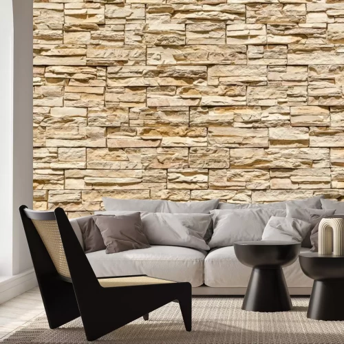 Fototapete Eine Sandsteinmauer