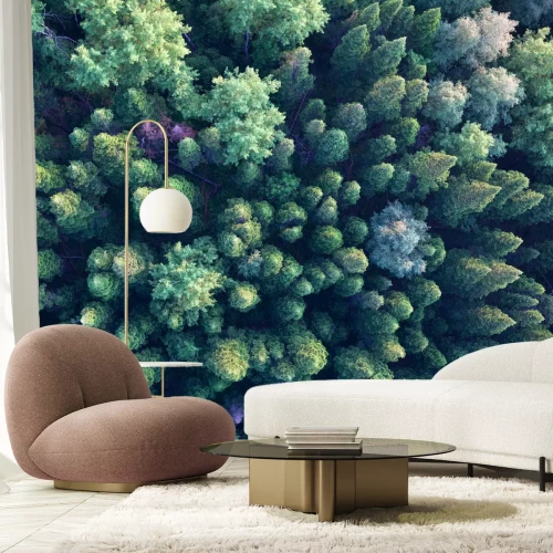 Fototapete Waldlandschaft aus der Vogelperpektive