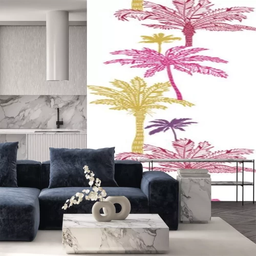 Sticker Ornament mit Palmen