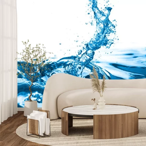 Sticker Blaues Wasser. Nahaufnahme. Makroaufnahme