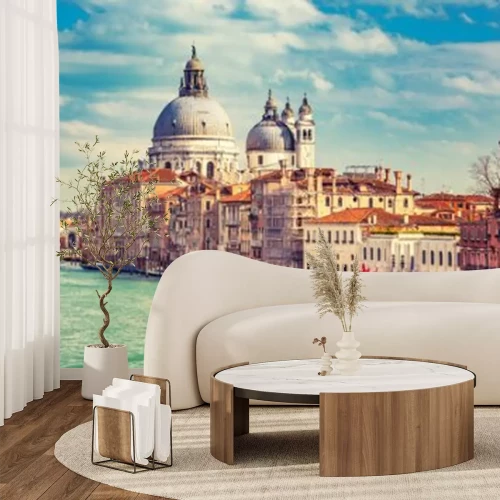 Fototapete Kanal mit der majestätischen Basilika Santa Maria