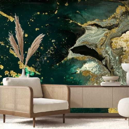 Fototapete Grüne Marmorlagune