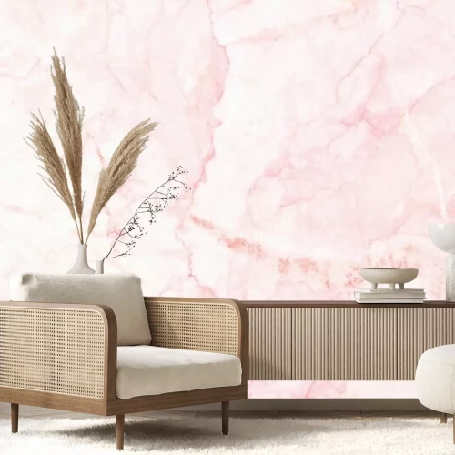 Fototapete Rosa und weißer Marmorhintergrund