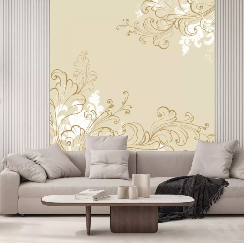 Sticker vintage floral background