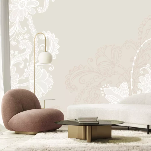 Sticker vintage floral background