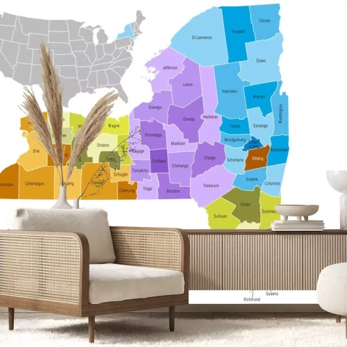 Sticker New York Staat Landkreise