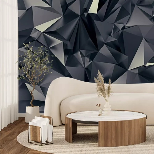 Fototapete Metallische geometrische Formen erzeugen ein 3D-Muster