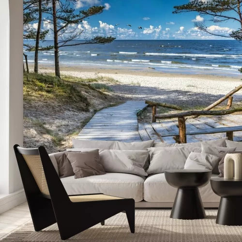 Fototapete Meereslandschaft mit Sandstrand