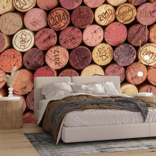 Fototapete Weinflaschen-Korken