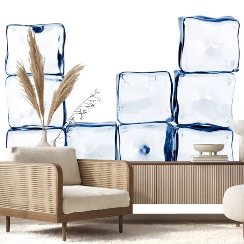 Sticker Eiswürfel isoliert auf weiß