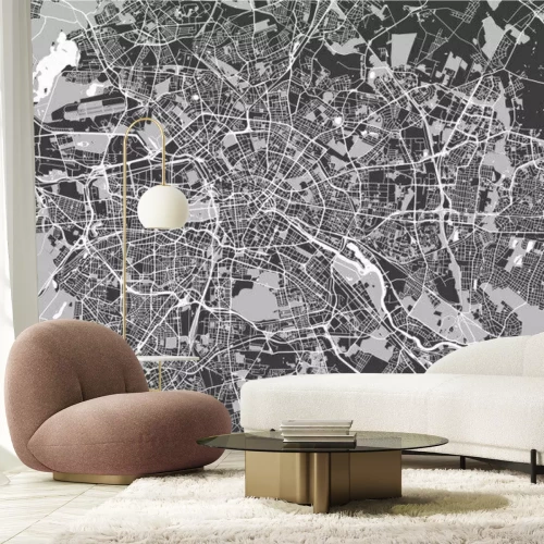 Sticker map of the city of Berlin, Germany