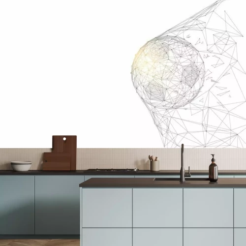 Fototapete 3D-Ball im Tor