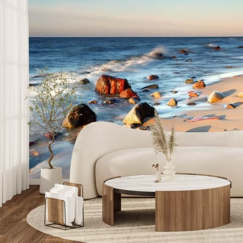 Fototapete Steine am Meeresufer