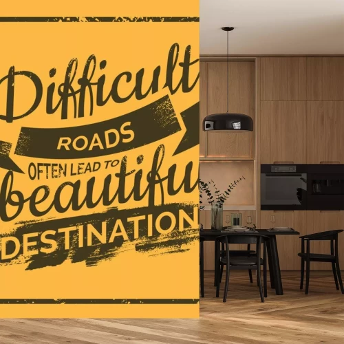 Sticker Difficult Roads often lead to beautiful Destinations