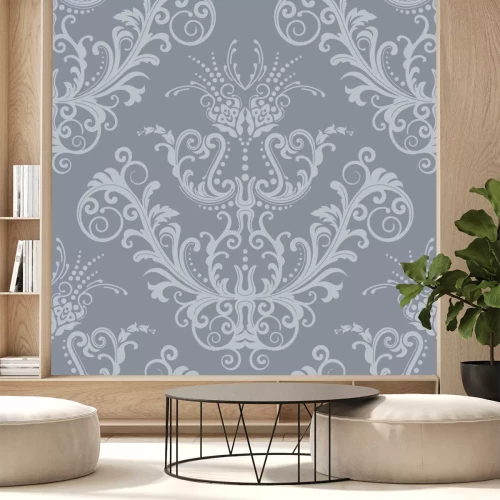 Sticker Luxus Silber floralen Vintage Tapete