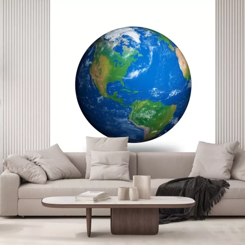 Sticker Planet Erde realistische bunte Grafik