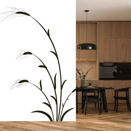 Sticker Blume auf einer minimalistischen Darstellung