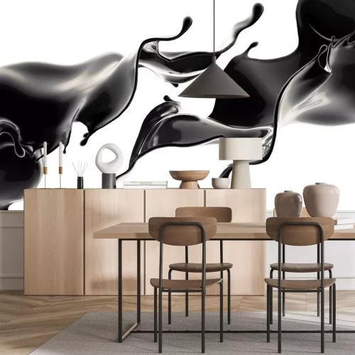 Sticker Abstrakte Zeichnung mit einer verschütteten Flüssigkeit