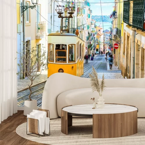 Fototapete Straßenbahn Lissabon