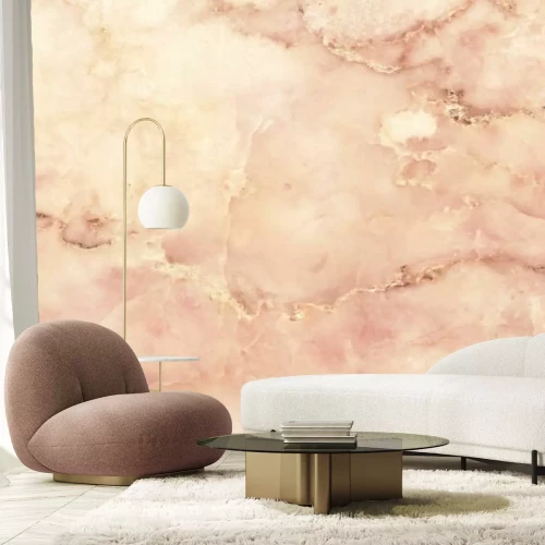 Fototapete Steinboden mit Goldimitation