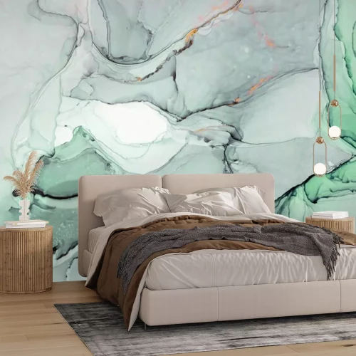 Sticker Ink, paint, abstract. Closeup of the painting. Colorful abstract painting background. Highly-textured oil paint. High quality details. Alcohol ink modern abstract painting, modern contemporary art.