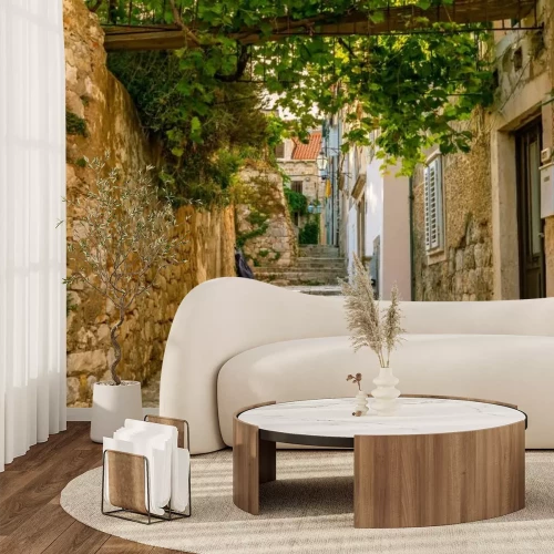 Fototapete Malerische Gasse mit Treppen in Dubrovnik