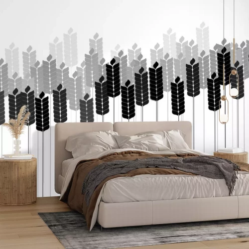 Sticker Blumen auf einer abstrakten Komposition