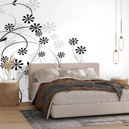 Sticker Blumen auf langen Stielen