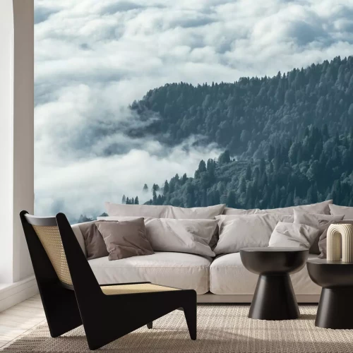 Fototapete Landschaf Berge  in den Wolken